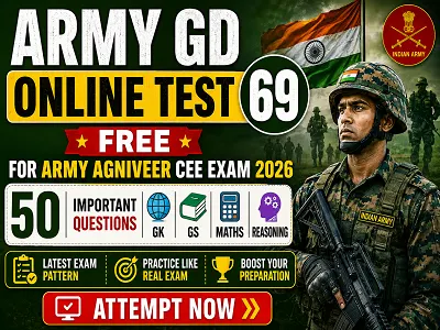 Army GD Online Test Free for Army Agniveer 2026 Exam Preparation with GK GS Maths Reasoning Mock Test – SSCGKGS