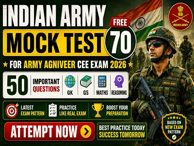 Indian Army Mock Test Free for Army Agniveer 2026 Exam Preparation with GK GS Math Reasoning Questions