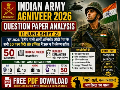 Indian Army Agniveer 2026 Question Paper Analysis 1 June Shift 2 with GK GS Question Review, Exam Analysis and Memory Based Questions