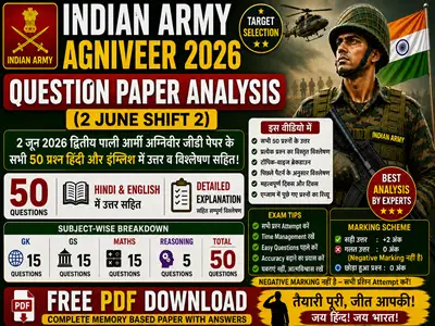 Indian Army Agniveer 2026 Question Paper Analysis 2 June Shift 2 with GK GS Questions, Exam Review and Memory Based Paper Analysis